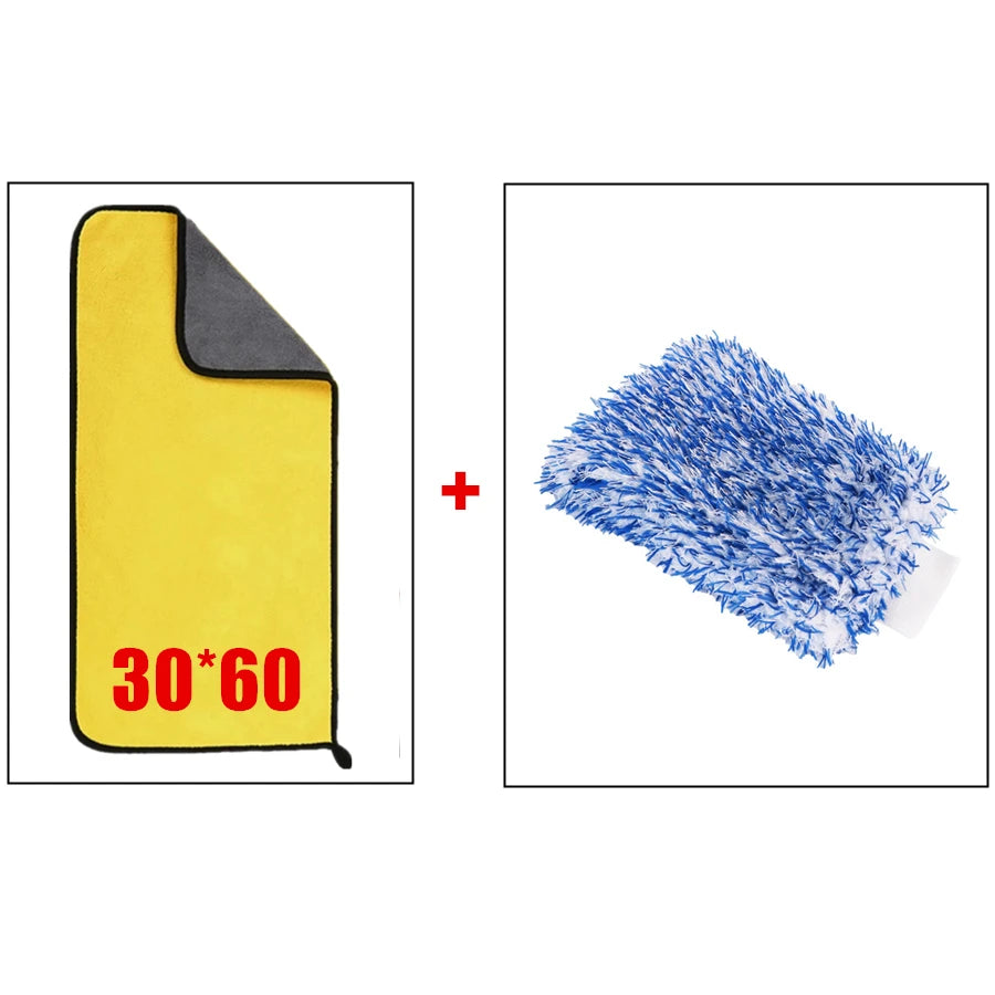 Microfiber Car Cleaning Towels — Professional Detailing Cloths (1, 2 or 6 Pack)
