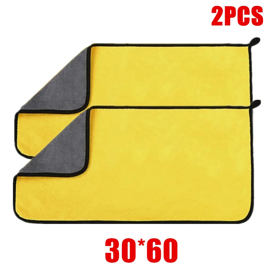 Microfiber Car Cleaning Towels — Professional Detailing Cloths (1, 2 or 6 Pack)