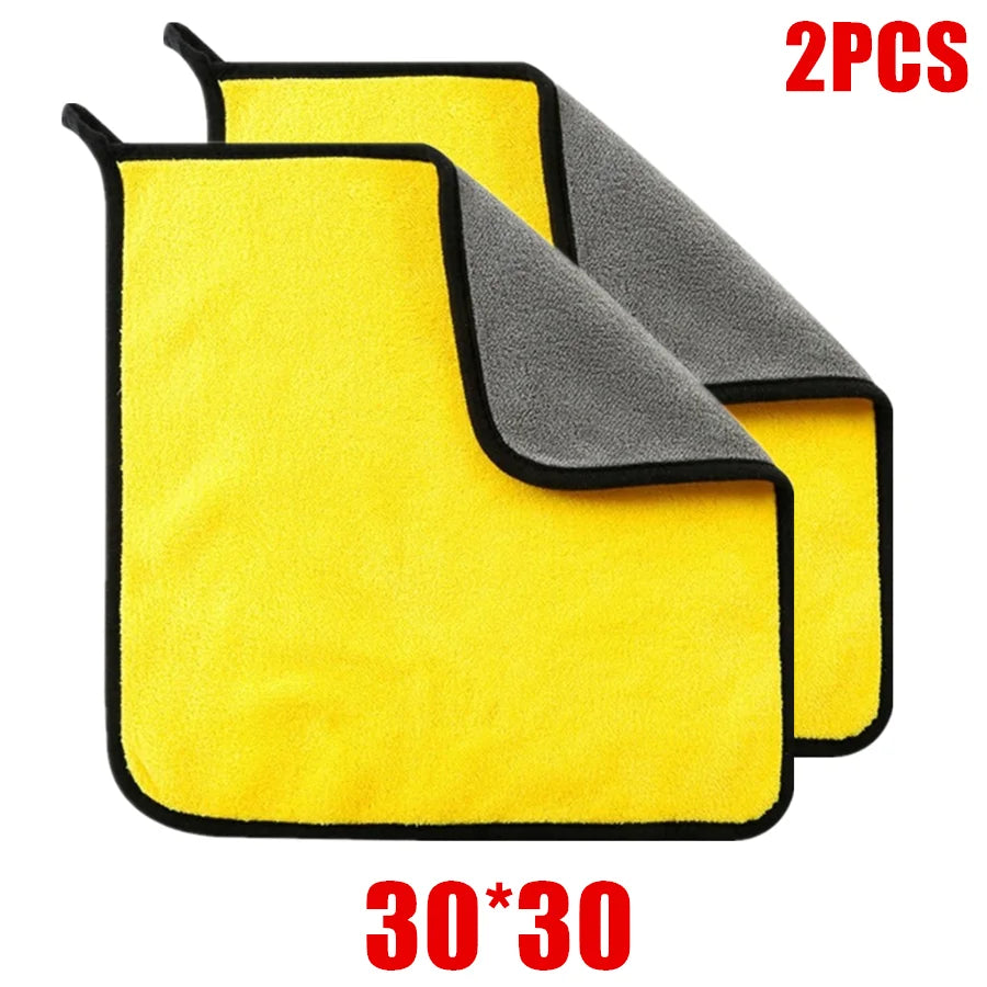 Microfiber Car Cleaning Towels — Professional Detailing Cloths (1, 2 or 6 Pack)