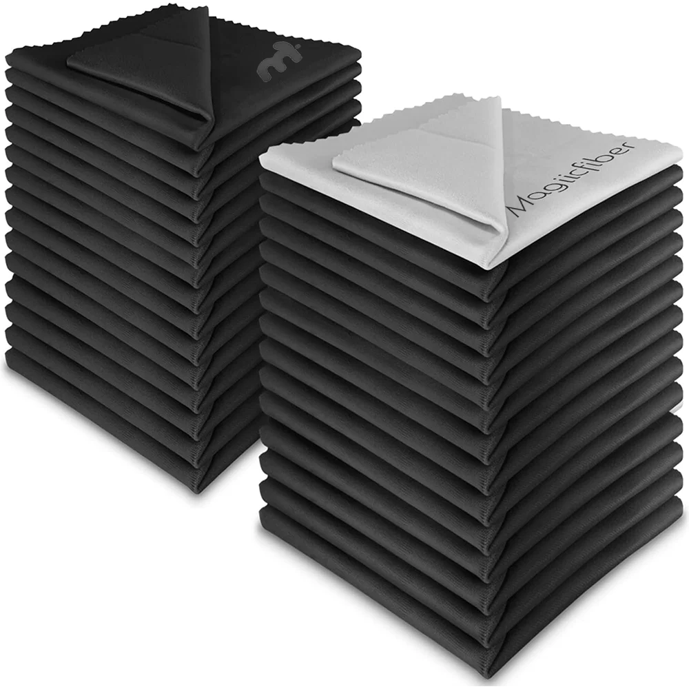 Premium Microfiber Cleaning Cloths — High-Density Non-Streak Wipes