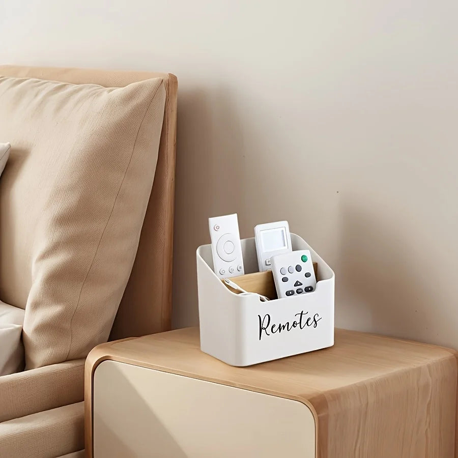 TV Remote Control Holder — Desk Organiser with 2 Compartments