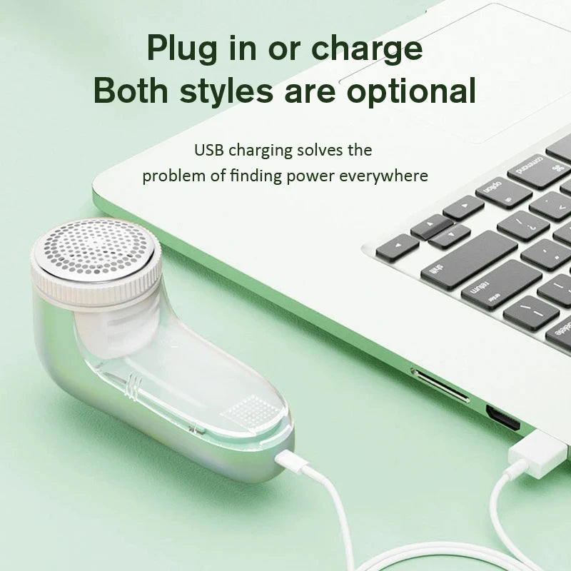 USB Rechargeable Electric Fabric Shaver — Lint & Bobble Remover