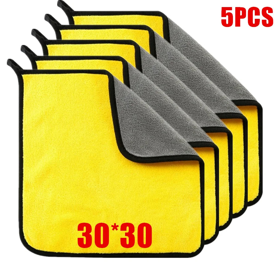 Microfiber Car Cleaning Towels — Professional Detailing Cloths (1, 2 or 6 Pack)