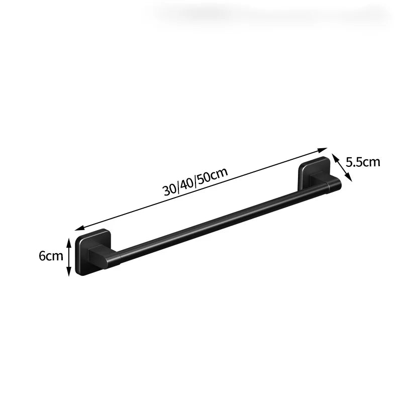 Self-Adhesive Bathroom Towel Holder — No-Drill Towel Bar