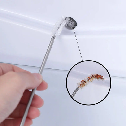 Refrigerator Drain Cleaning Brush Set — Flexible Coil Scrub Tool