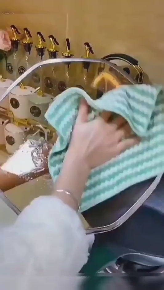 Microfiber Kitchen Dishcloths — Thickened Absorbent Cleaning Cloths